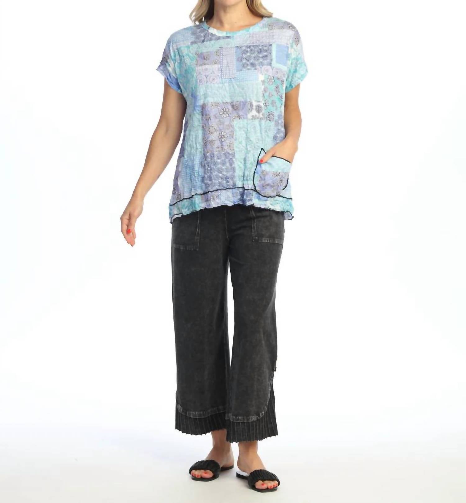 Jess & Jane - Lisbon Crushed Pocket Top