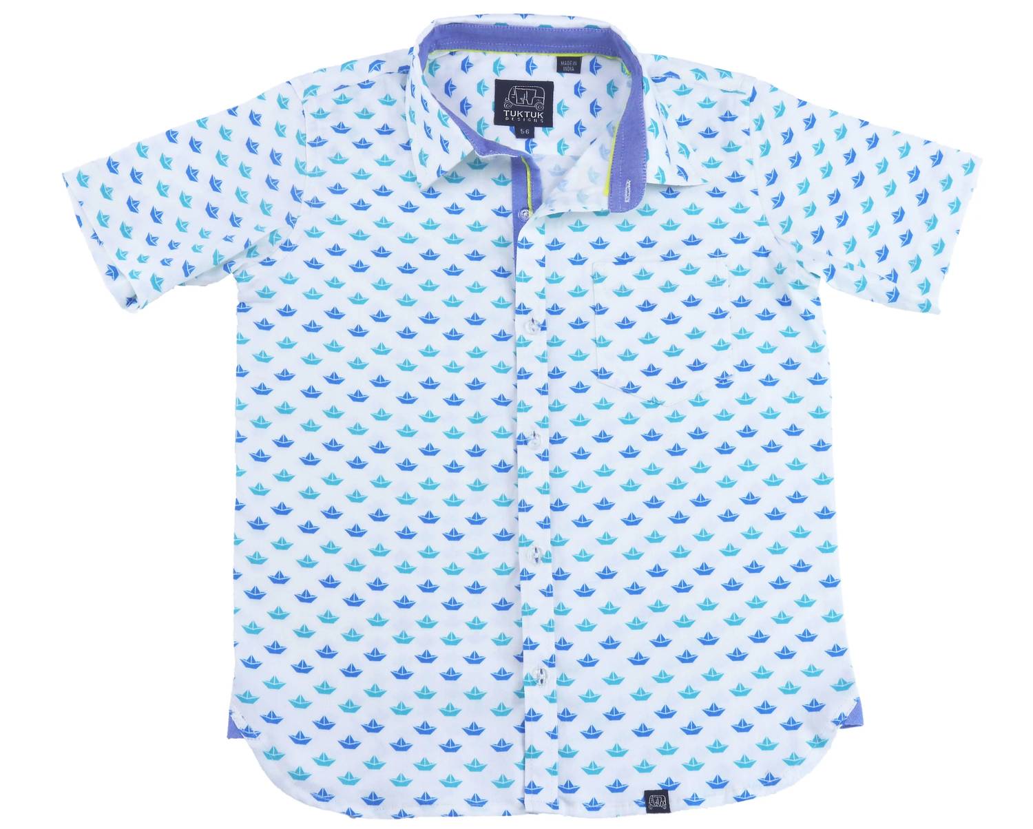 Tuktuk Designs - Boys Origami Sailboats Shirt