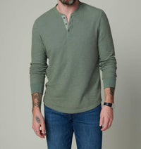 Joe'S Jeans - Dwight Double Face Henley Long Sleeve Sweatshirt