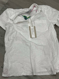 TOMMY BAHAMA Women's Embroidered Split Neck Polo Shirt in white - women's t-shirt