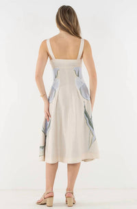 Emily McCarthy Constance Midi Dress in lavender fields - women's dress - detail view