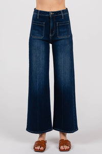 Letter To Juliet - High Rise Front Patch Pocket Jeans