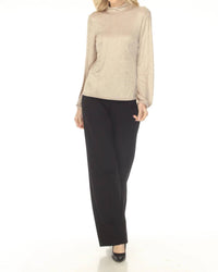 Joseph Ribkoff - Metallic Open Cowl Back Top