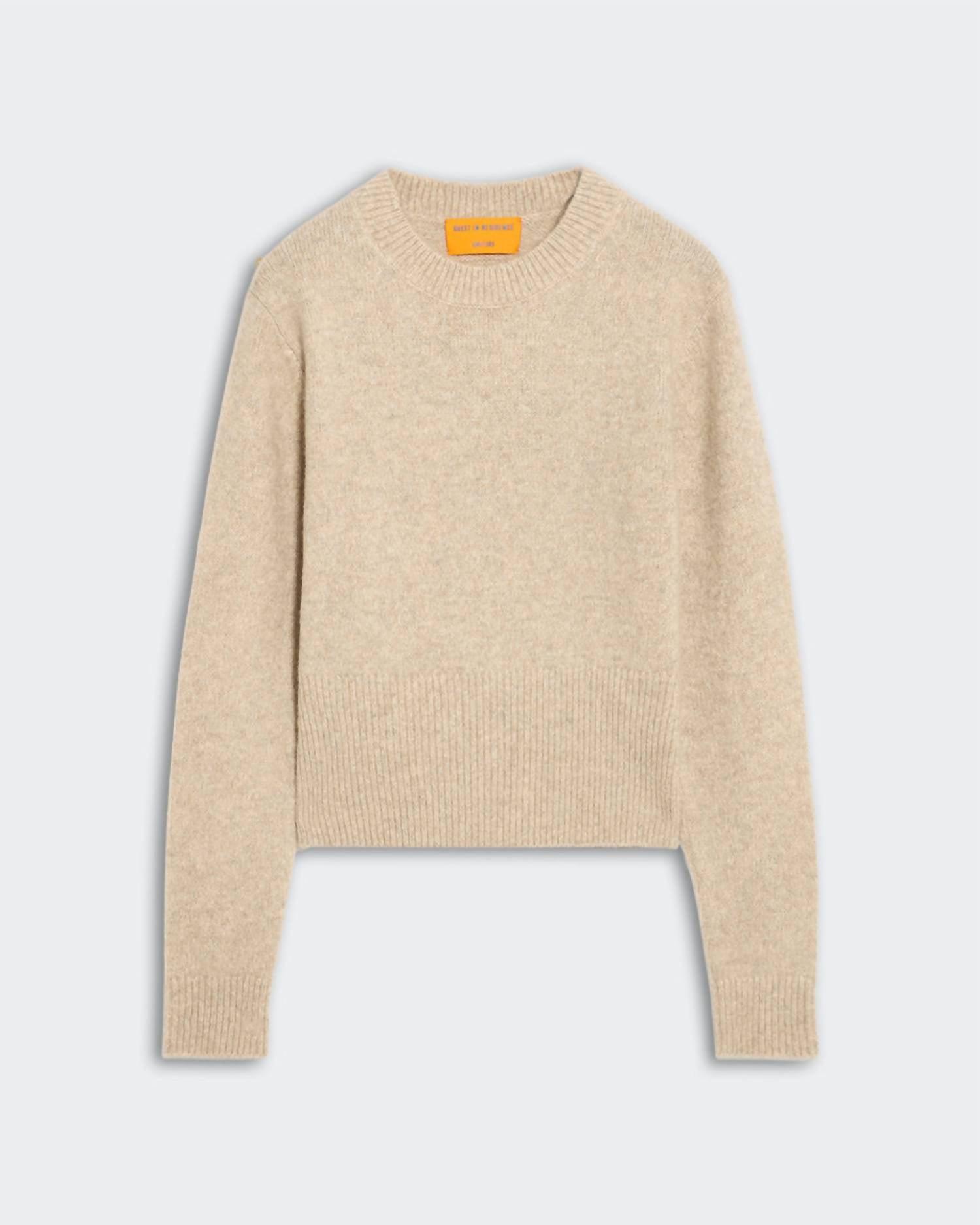Guest In Residence Alina Crew Neck Sweater in residence alina crew neck sweater in sand - women's sweater - view 4