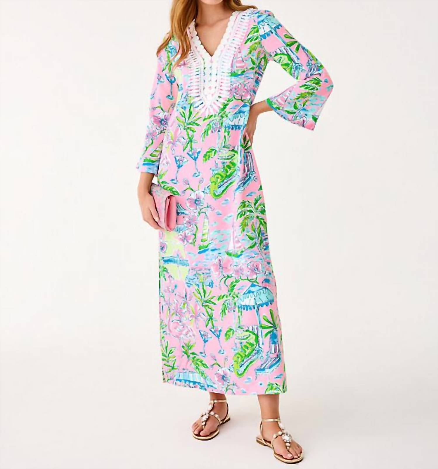 Lilly Pulitzer - Ocleppo V-neck Maxi Caftan Dress