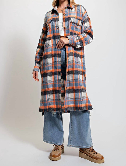 Easel - Plaid Button Down Jacket