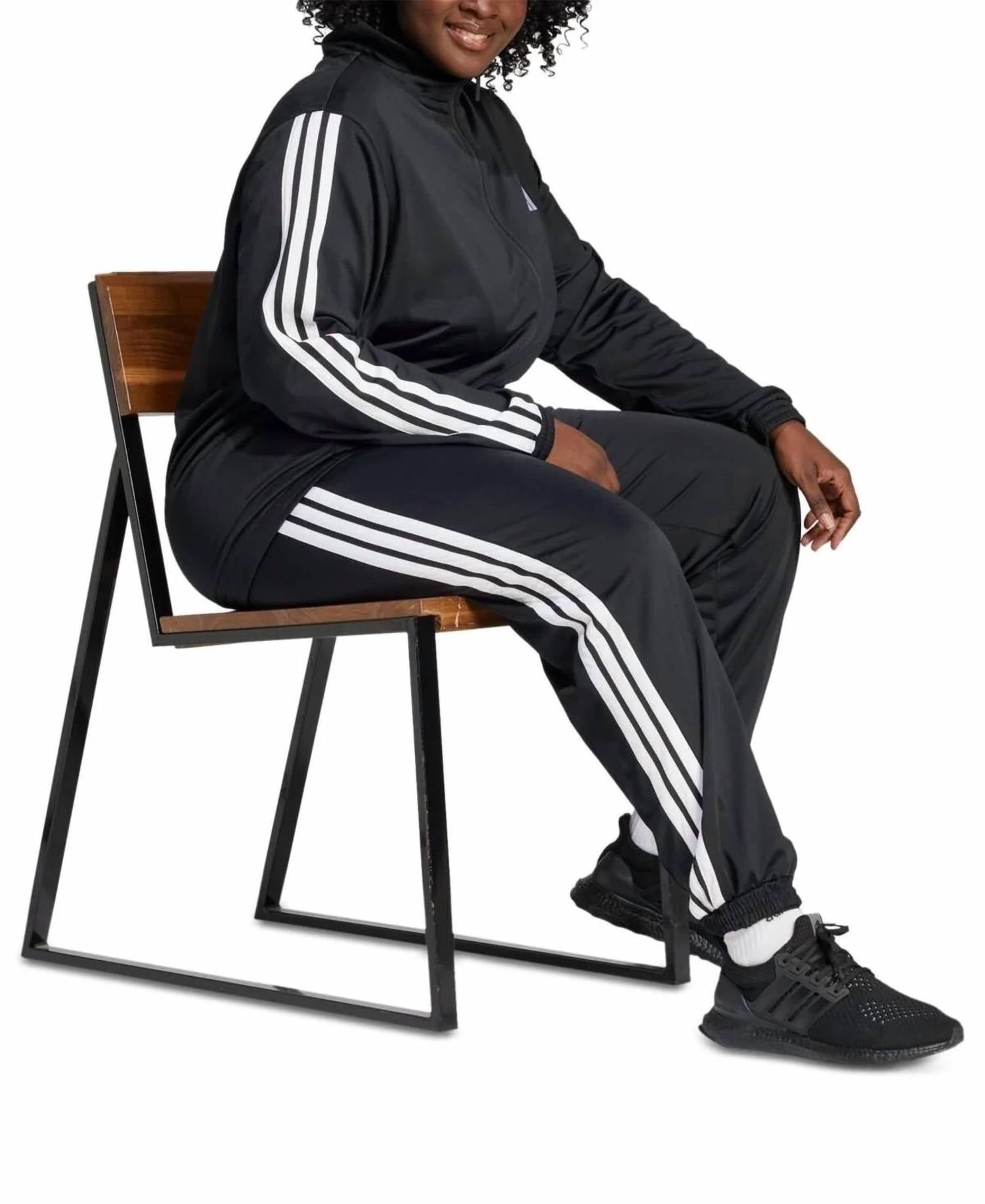 Adidas - 3 Stripe Sport Track Zip Up Jacket