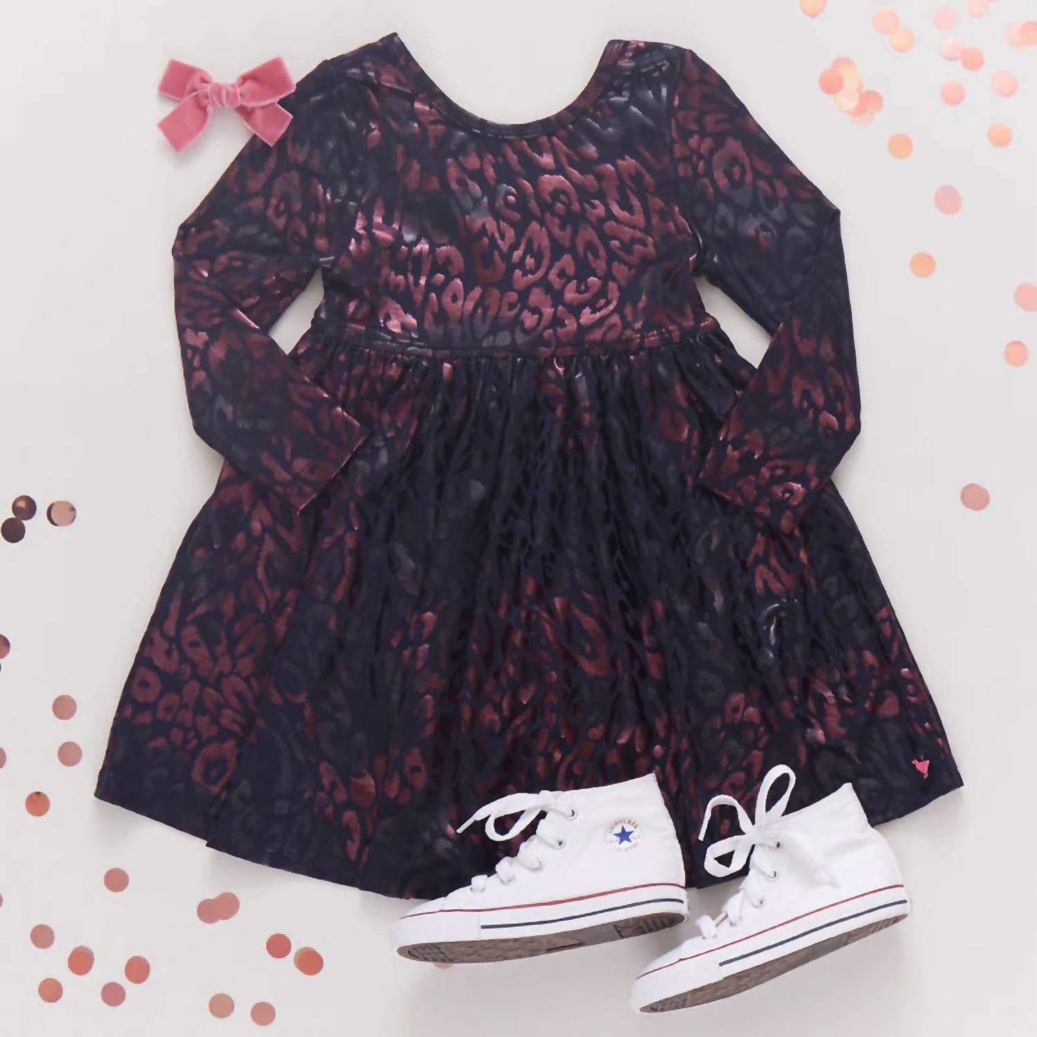 Pink Chicken - Girls Lamé Steph Dress