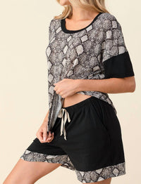 Blumin - Snake Print Loungewear Short Set