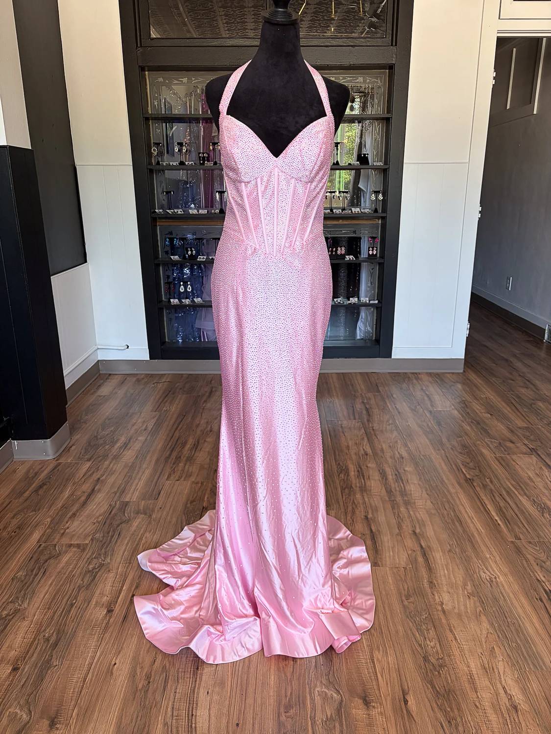 Sherri Hill - Women's Sleeveless Mermaid Halter Dress
