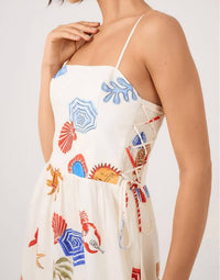 dress to Sun Print Maxi Dress in white - women's dress - alternate view