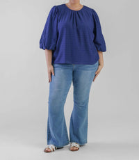 Marie Oliver - Harly Crew Neck 3/4 Sleeve Top - Plus