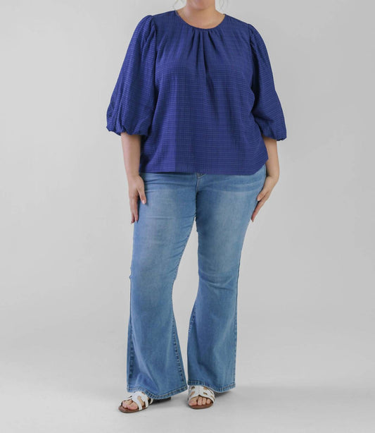 Marie Oliver - Harly Crew Neck 3/4 Sleeve Top - Plus