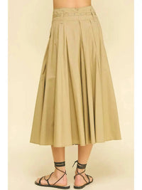 Pinch - Pleated A Line Midi Skirt