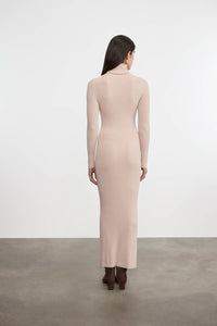 Enza Costa - SILK SWEATER RIB ANKLE TURTLENECK DRESS