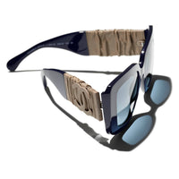 Chanel - Acetate Calfskin Square Non Polarized Sunglasses 5473qa - 1462s2