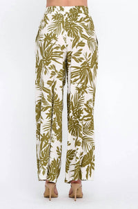 Reneec. - Linen Tropical Print Pants