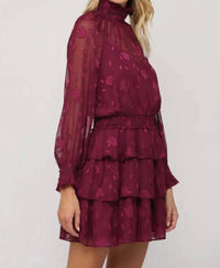 Fate - Floral Sheer Ruffle Dress