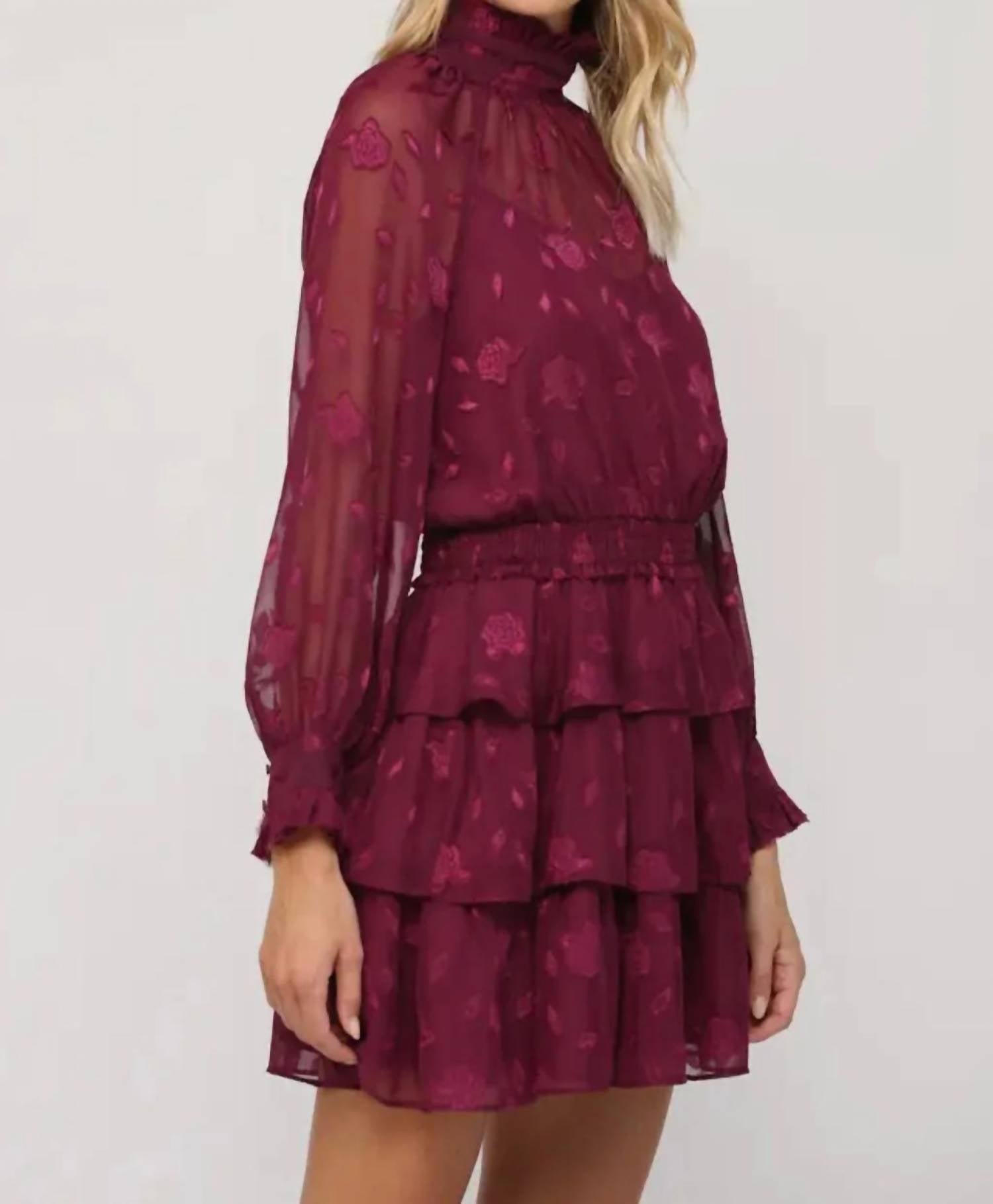 Fate - Floral Sheer Ruffle Dress