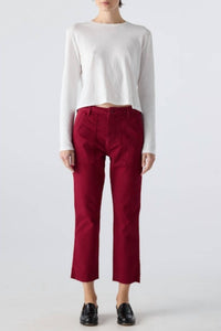 AMO Women's Easy Army Trouser in pinot - women's pants