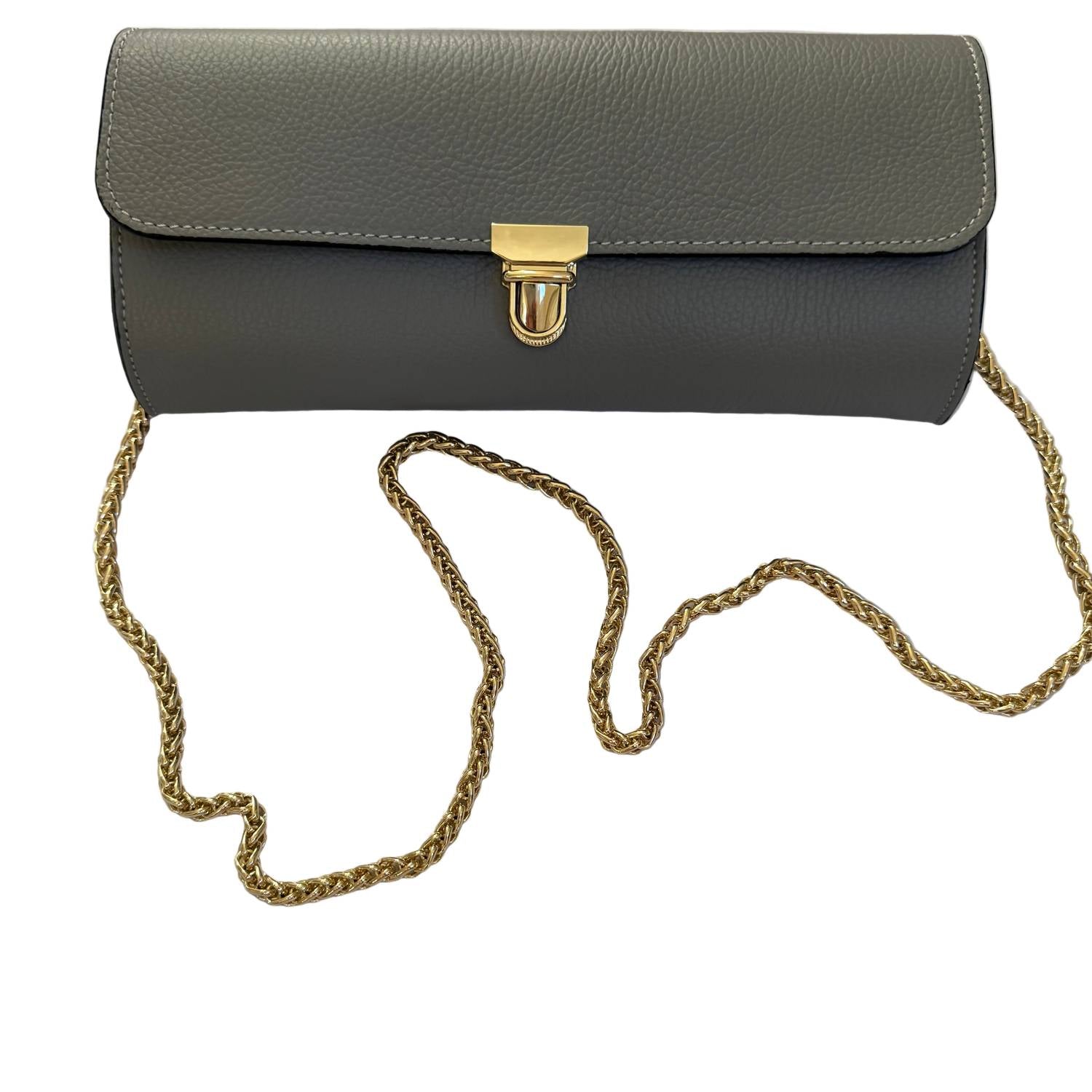 Made In Italy - Women's Genuine Leather Baguette Bag
