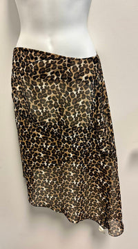 Situationist - Women's Sheer Leopard Asymmetrical Strapless Top With Hook And Eye
