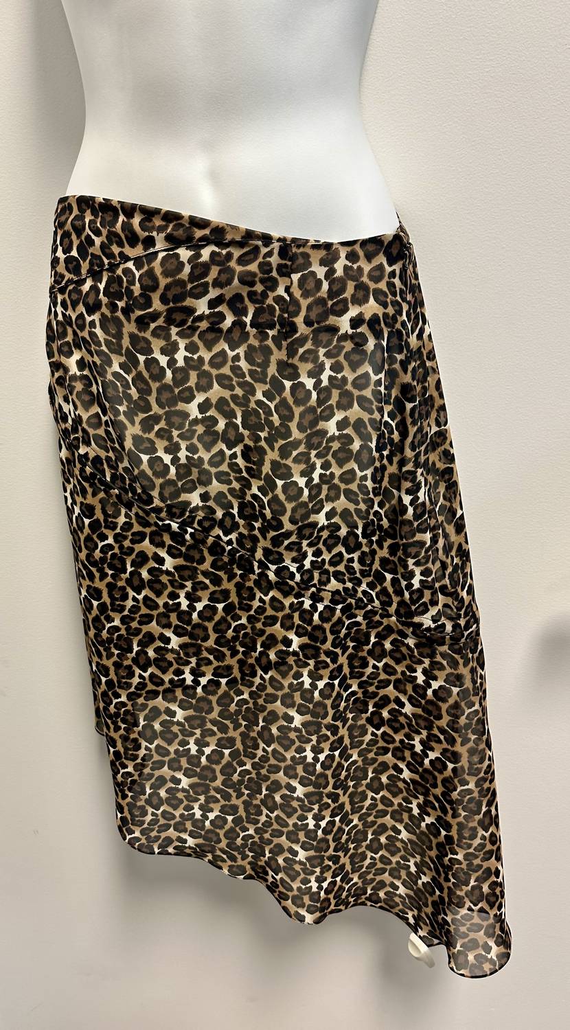Situationist - Women's Sheer Leopard Asymmetrical Strapless Top With Hook And Eye