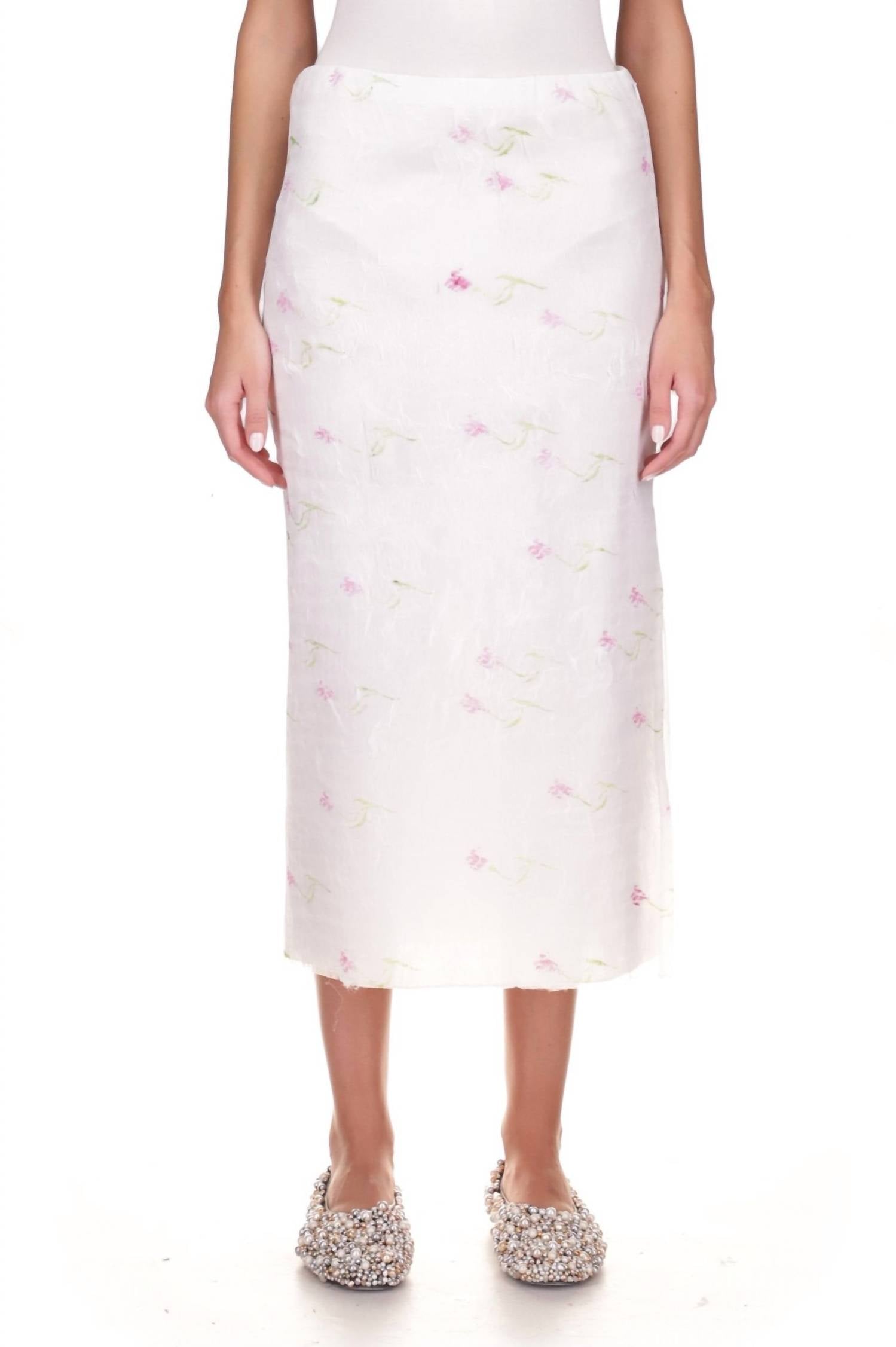 Marina Moscone - Floral Print Tubino Skirt
