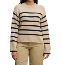 Velvet By Graham & Spencer - Lucia Striped Crewneck Sweater