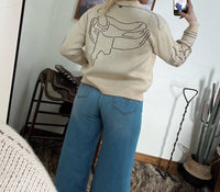 Lucky & Blessed - Boot Stitch Saddle Knit Cardigan
