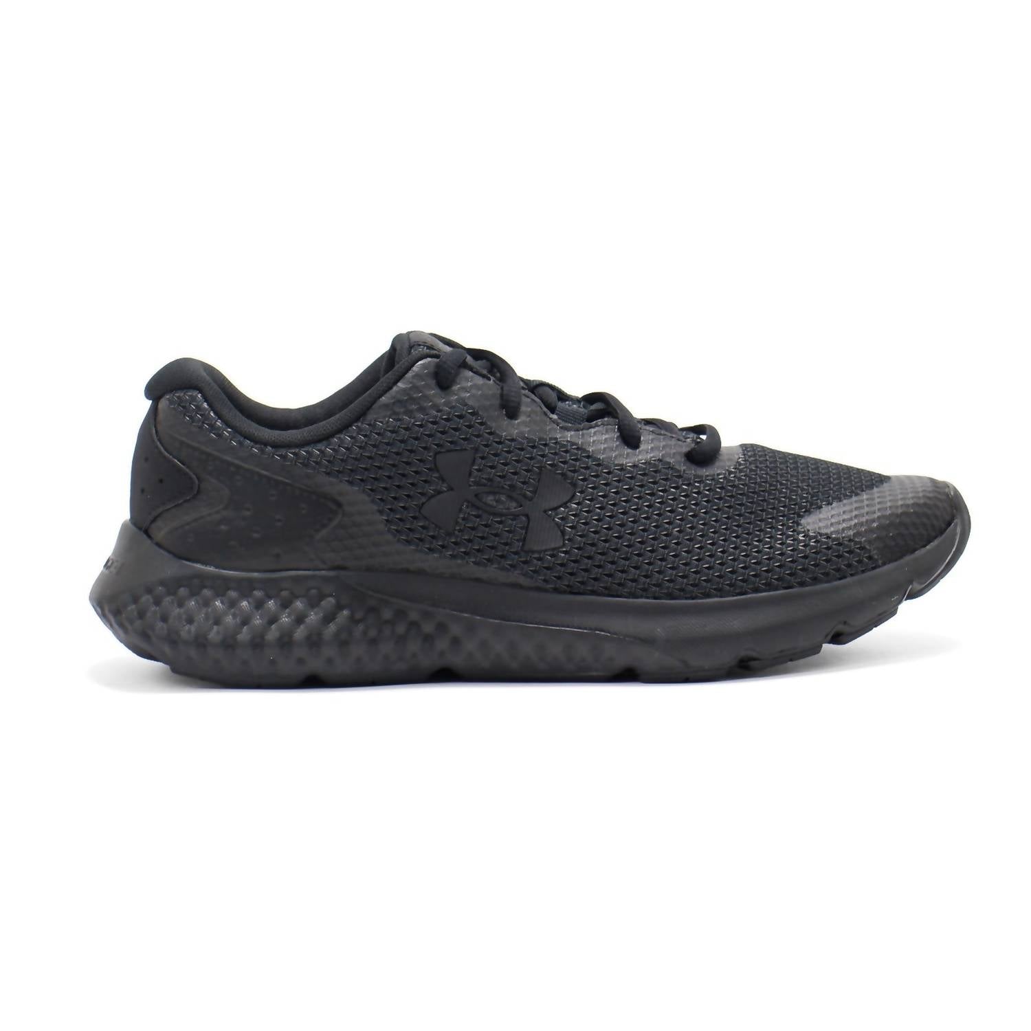UNDER ARMOUR Men's Charged Rogue 3 Running Shoe in black - men's shoe - detail view