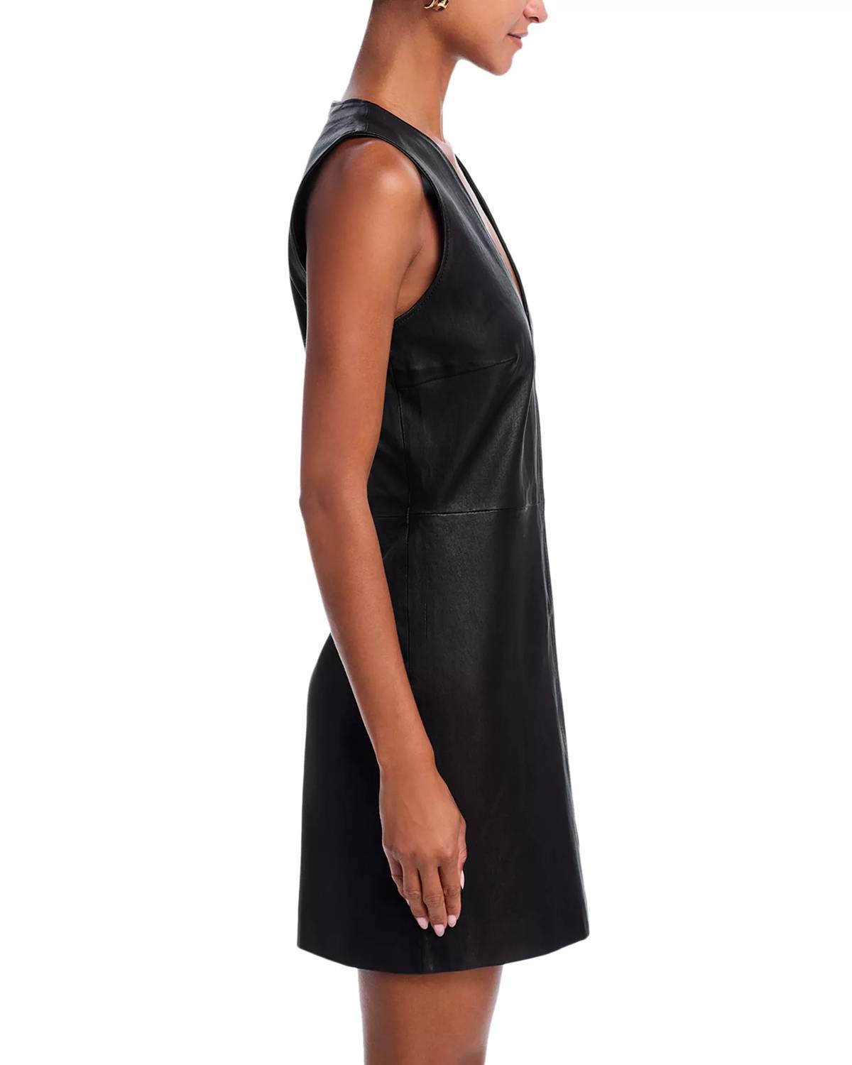 Frame - Leather Keyhole Dress