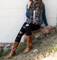 Grace And Lace - Distressed Waist Shaper Jegging