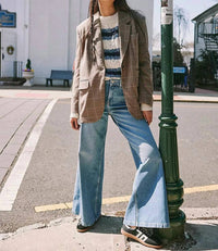 Free People - Frankie Cable Stripe Sweater