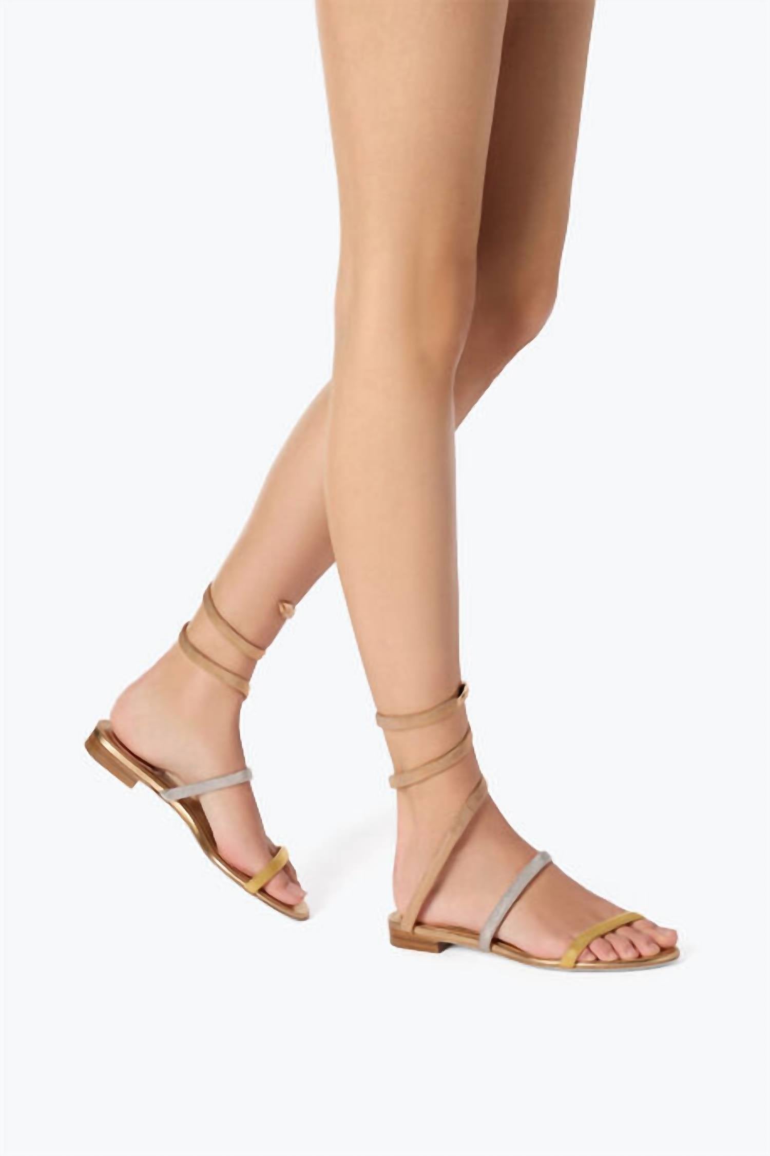 Rene Caovilla - Women's Cleo Tri-tone Flat Sandals