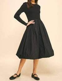 Pinch - Contrast Balloon Midi Dress