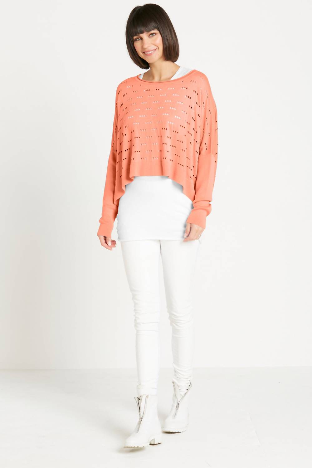 Planet By Lauren G. - Long 3 Hole Punch Sweater
