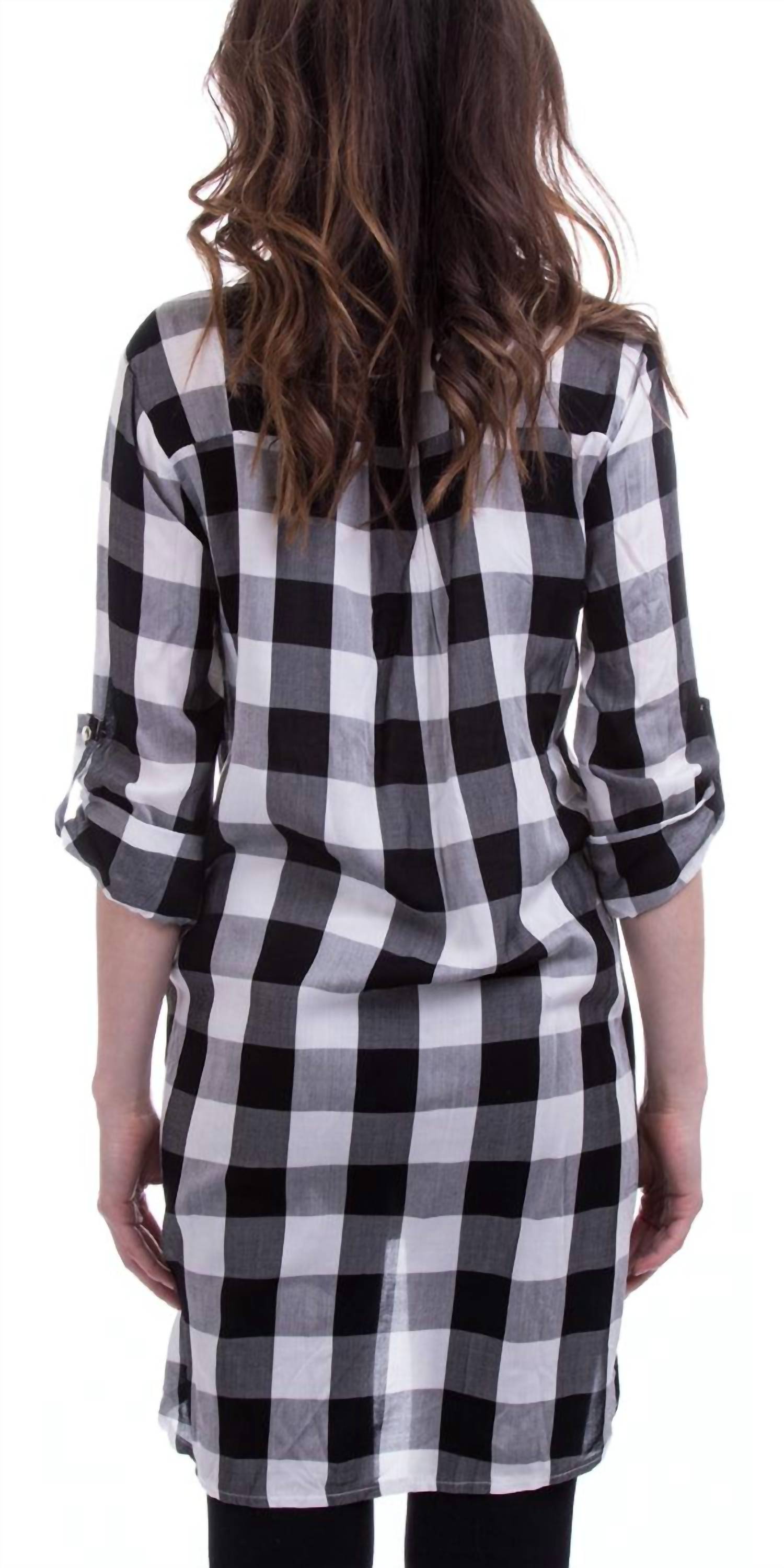 Gigi Moda - Gingham Collared Shirt