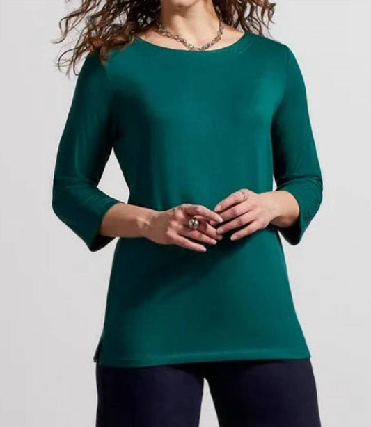 Soft French Terry Boat Neck Top