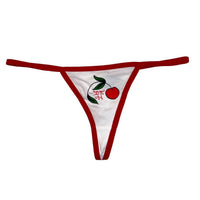 Ed Hardy Cherries G String Panty in white - women's intimate - detail view
