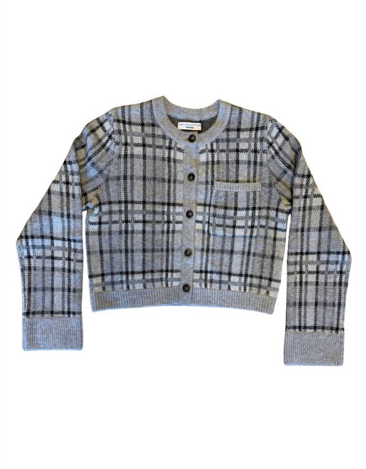 Naadam - Luxe Plaid Jacquard Cardigan