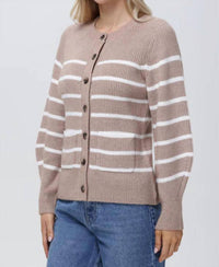525 America - Josie Structured Stripe Cardigan