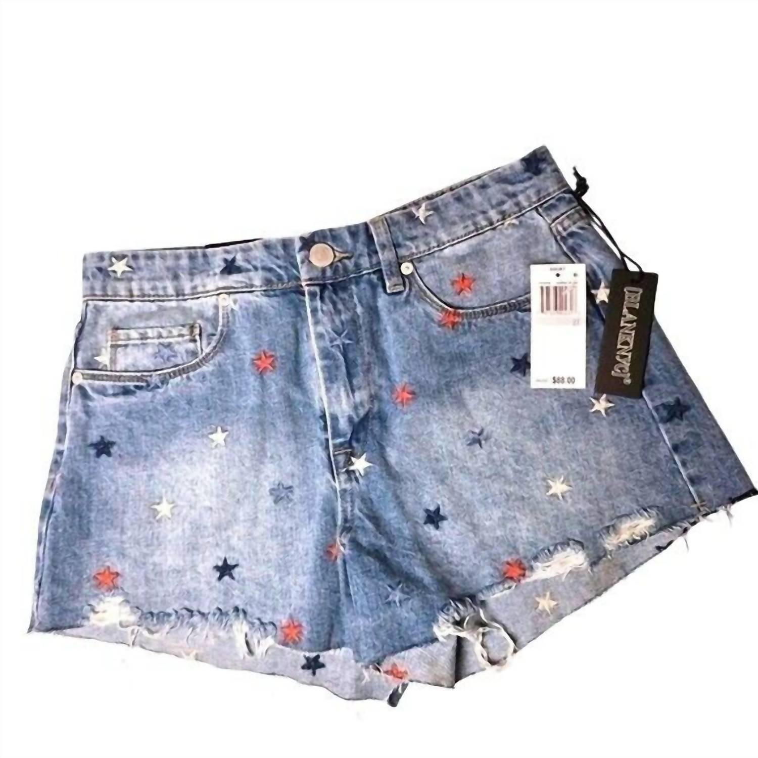 Blanknyc - Women's Star Embroidered Denim Shorts