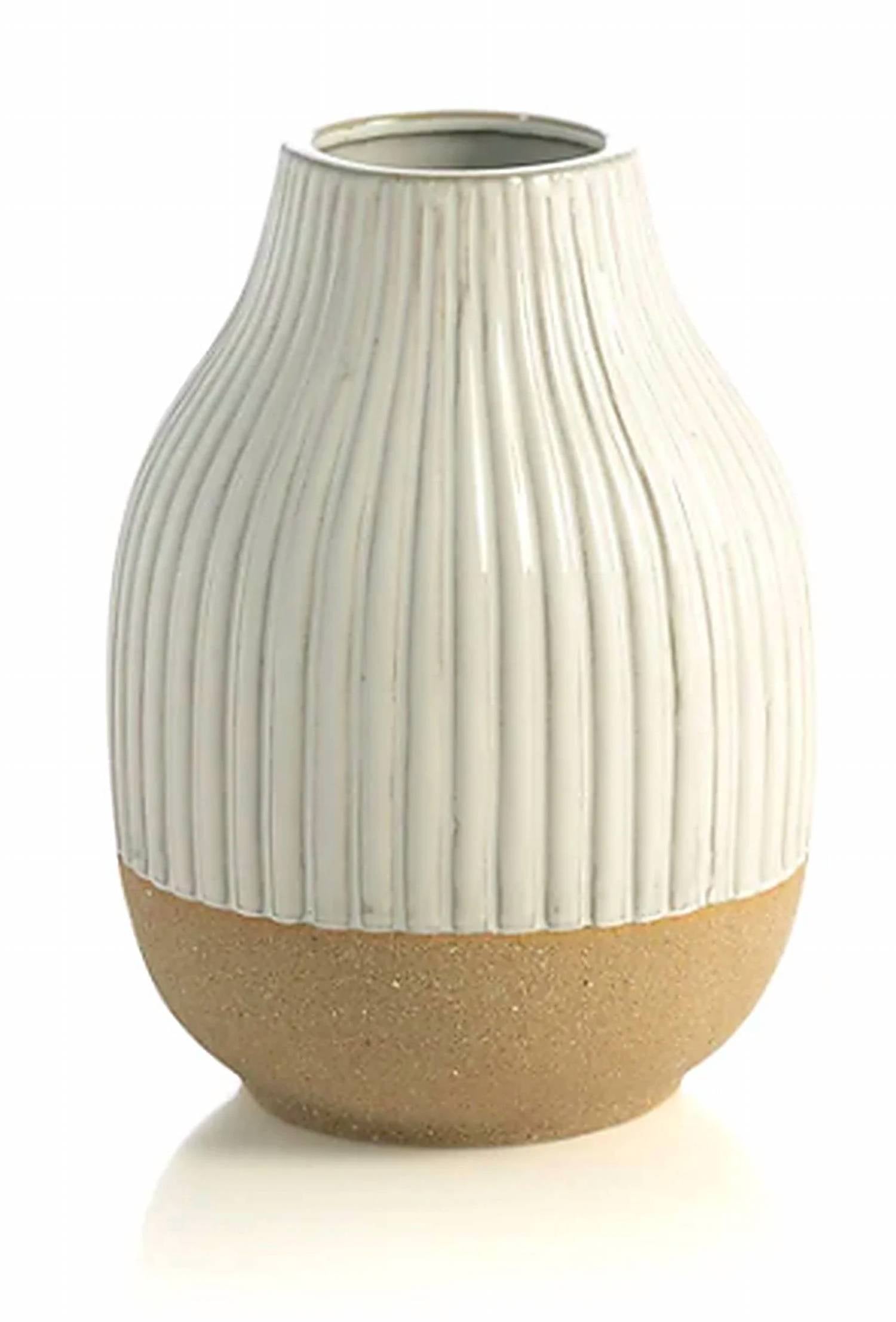 Shiraleah - Decorative Loma Vase With Terrecotta Base