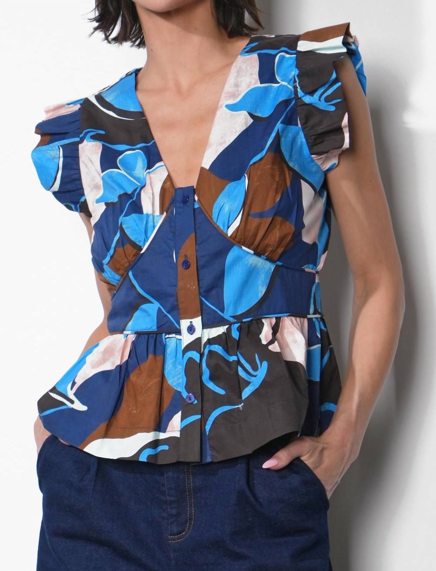 Greylin - Sarina Poplin Top