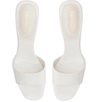 Larroude Women's Greta Mule Sandals in white - women's sandal - alternate view