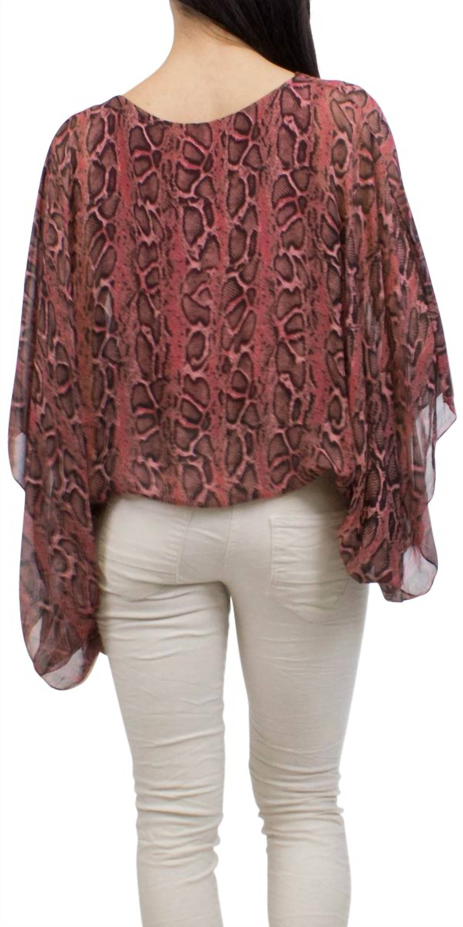 Gigi Moda - Geonna Python Silk Blouse