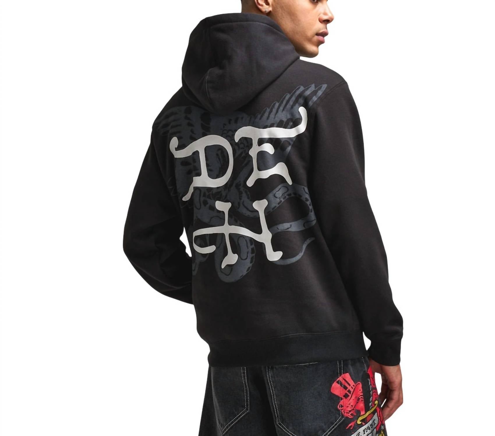Ed Hardy - Dg Skull Fleece Pullover Hoodie