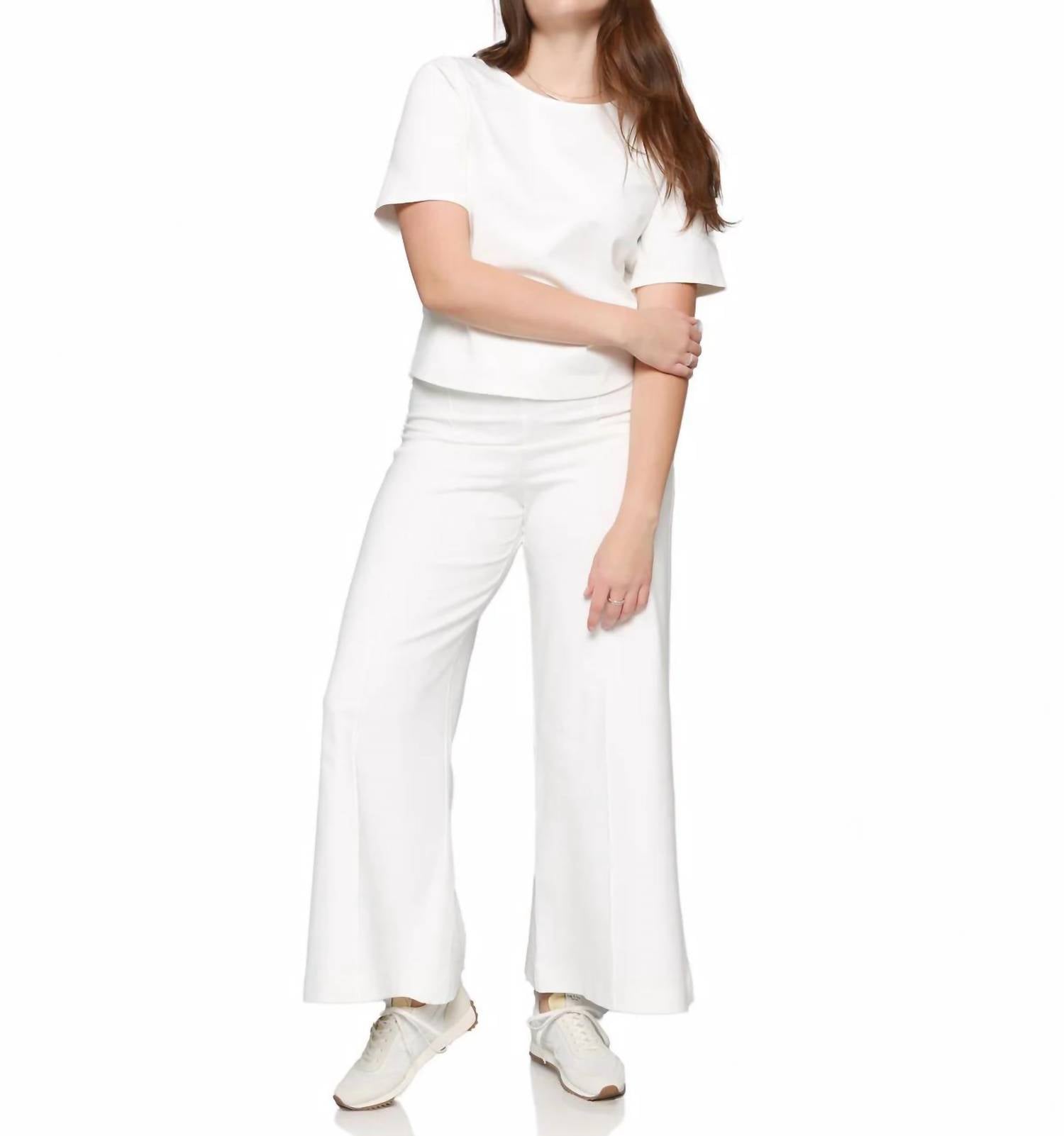 Ripley Rader - CROPPED PONTE KNIT WIDE LEG PANT
