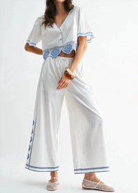 Mint Exclusives - Naia Cotton Embroidered Pant